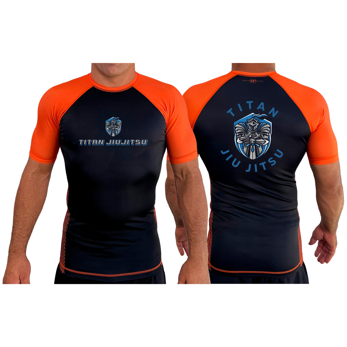 Titan Jiu Jitsu LLC All Black Ranked Short Sleeve Rash Guards #8281