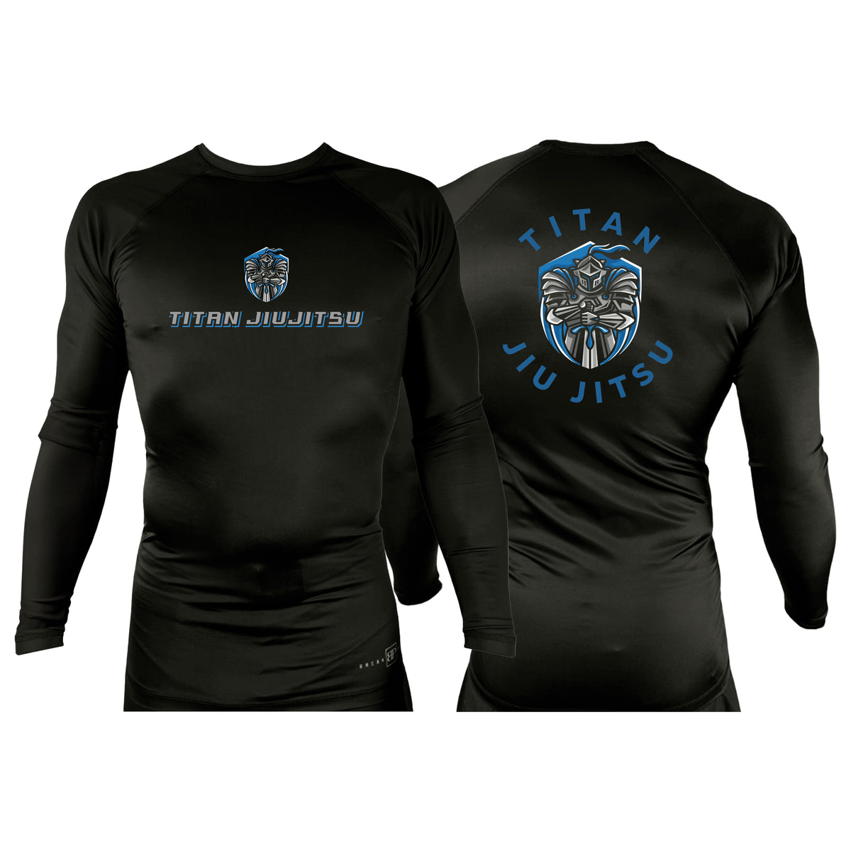Titan Jiu Jitsu LLC All Black Custom Rash Guards Long Sleeves #8281