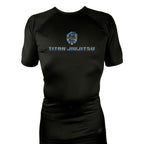 Titan Jiu Jitsu LLC All Black Custom Rash Guards Short Sleeves #8281