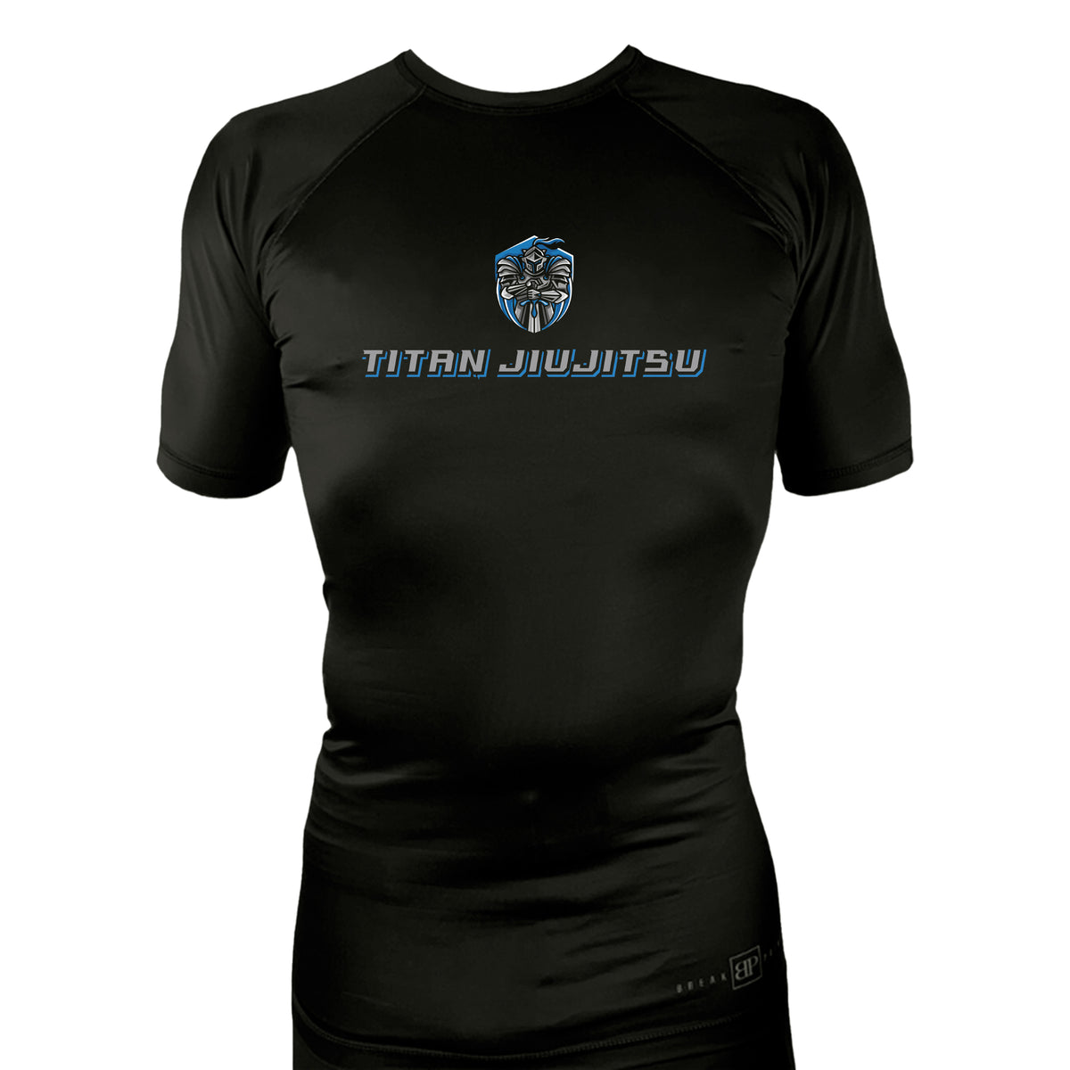 Titan Jiu Jitsu LLC All Black Custom Rash Guards Short Sleeves #8281