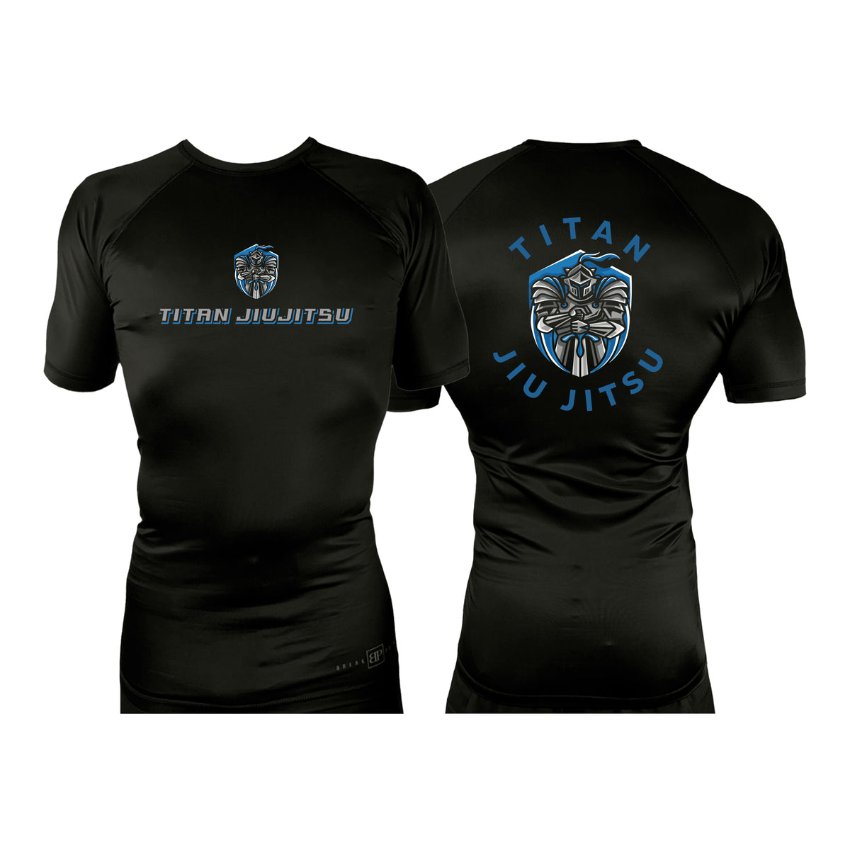 Titan Jiu Jitsu LLC All Black Custom Rash Guards Short Sleeves #8281