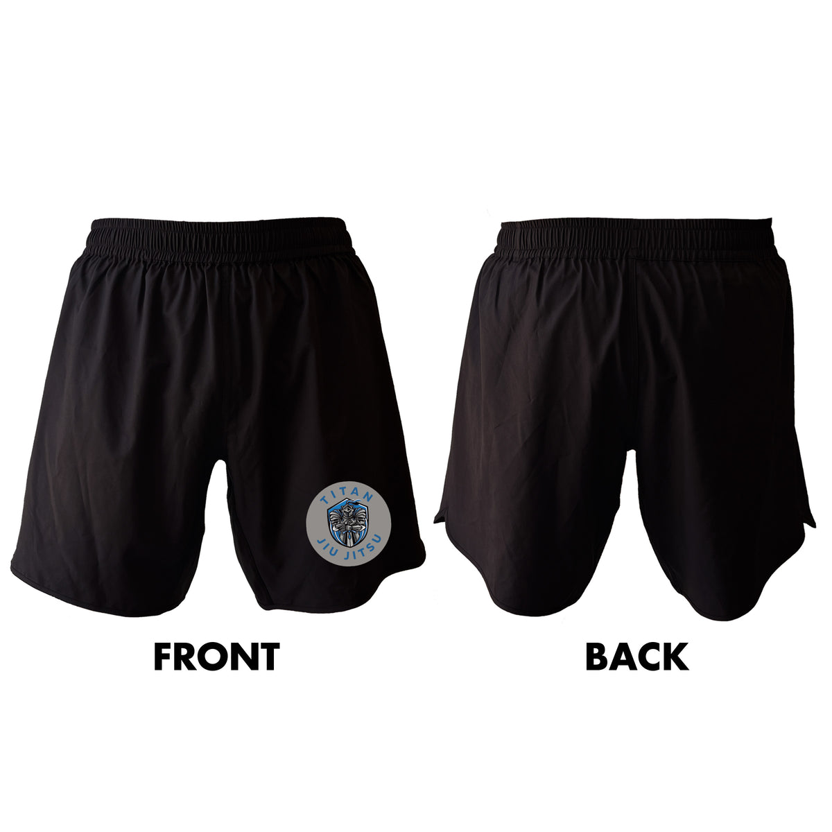 Titan Jiu Jitsu LLC All Black Custom Shorts 2.0 #8281