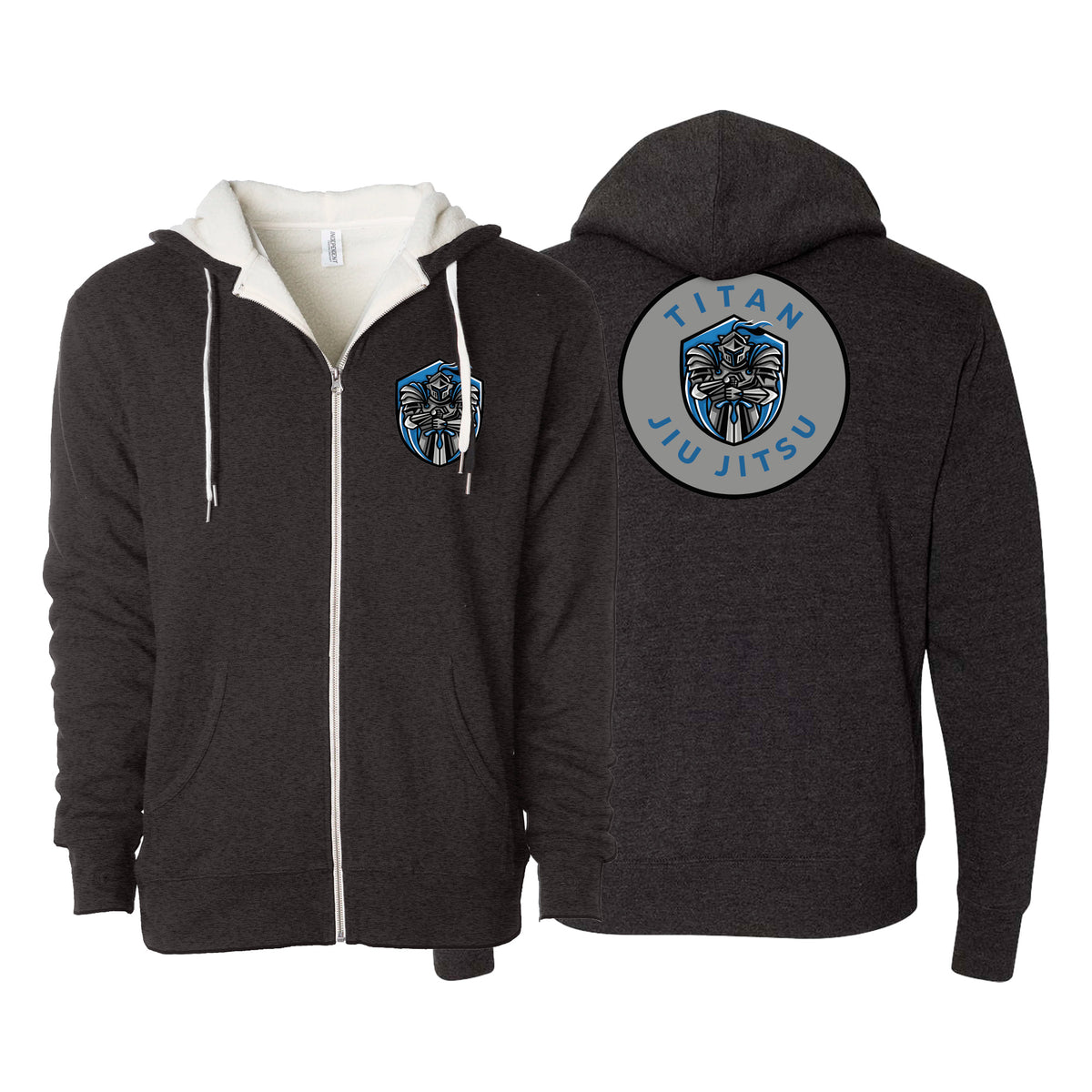 Titan Jiu Jitsu LLC Academy Sherpa Lined Zip-Up Hoodie #8281 C