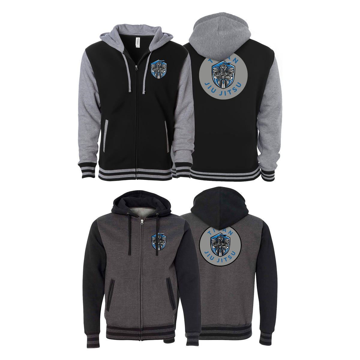 Titan Jiu Jitsu LLC Academy Varsity Zip-Up Hoodie #8281 B