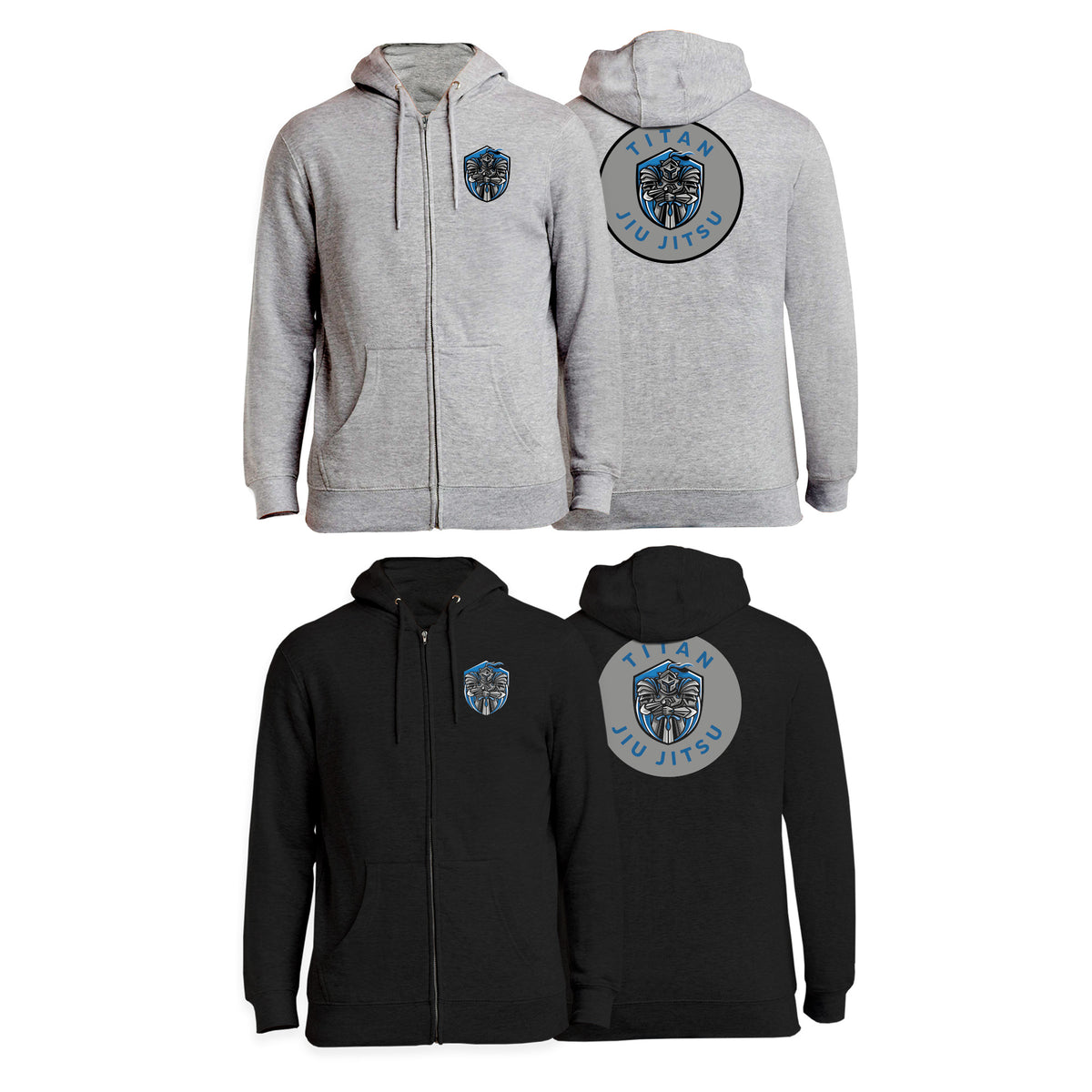 Titan Jiu Jitsu LLC Academy Zip-Up Hoodie #8281 B