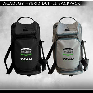 Rock Solid Martial Arts Academy Hybrid Duffel Backpack #837 A