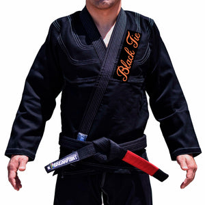 Black Tie BJJ Academy Gi - Black and Blue #946 A