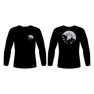 Ares BJJ Official All Black Custom Rash Guards Long Sleeves