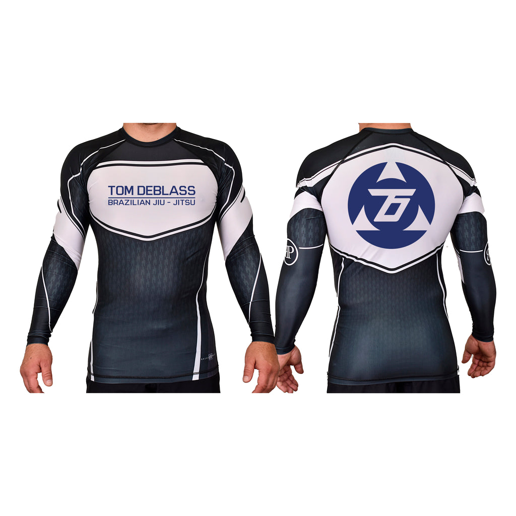 Tom DeBlass Academy Rash Guards Black/White #8003