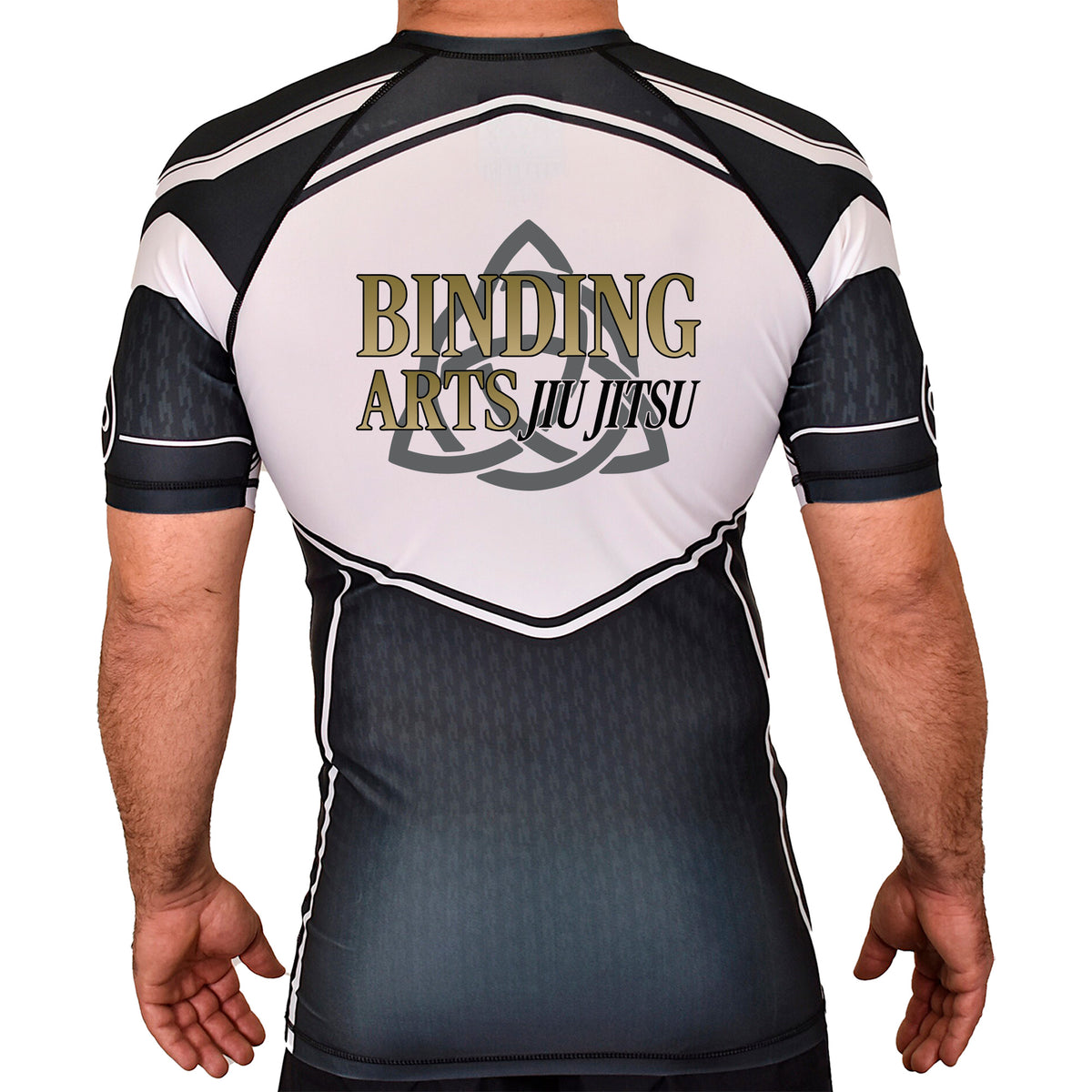 Binding Arts Jiu Jitsu Academy Rash Guards Black/White #8263 A