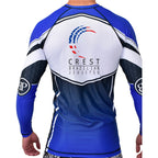 Crest Brazilian Jiu Jitsu Academy Ranked Long Sleeve Rash Guards #8008