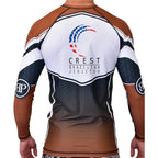 Crest Brazilian Jiu Jitsu Academy Ranked Long Sleeve Rash Guards #8008