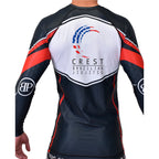 Crest Brazilian Jiu Jitsu Academy Ranked Long Sleeve Rash Guards #8008