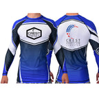 Crest Brazilian Jiu Jitsu Academy Ranked Long Sleeve Rash Guards #8008