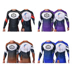 Crest Brazilian Jiu Jitsu Academy Ranked Long Sleeve Rash Guards #8008