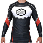 Crest Brazilian Jiu Jitsu Academy Ranked Long Sleeve Rash Guards #8008