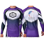 Crest Brazilian Jiu Jitsu Academy Ranked Long Sleeve Rash Guards #8008