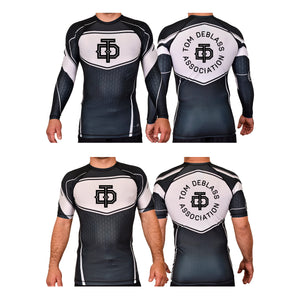 Tom DeBlass Association Academy Rash Guards Black/White