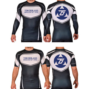 Tom DeBlass Academy Rash Guards Black/White #8003