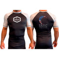 Crest Brazilian Jiu Jitsu All Black Ranked Short Sleeve Rash Guards #8008