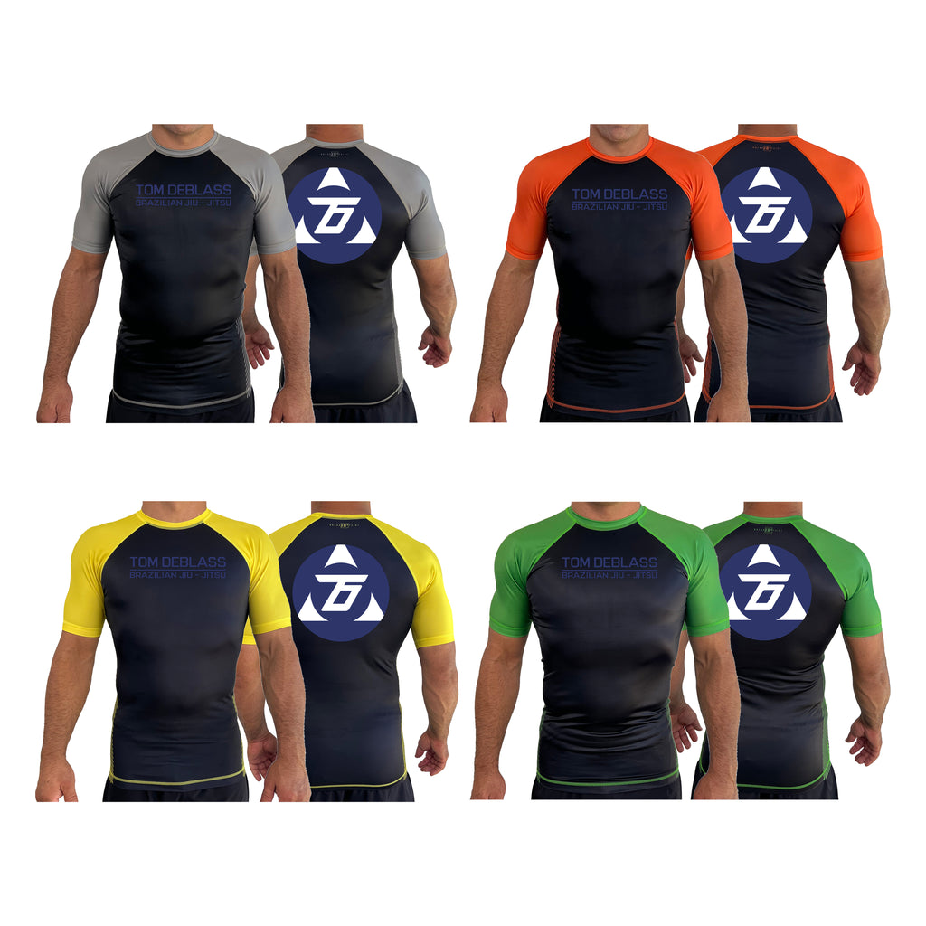 Tom DeBlass All Black Ranked Short Sleeve Rash Guards  #8003
