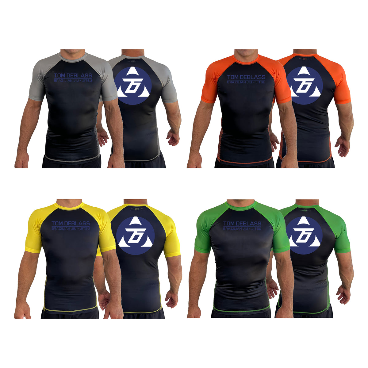 Tom DeBlass All Black Ranked Short Sleeve Rash Guards  #8003