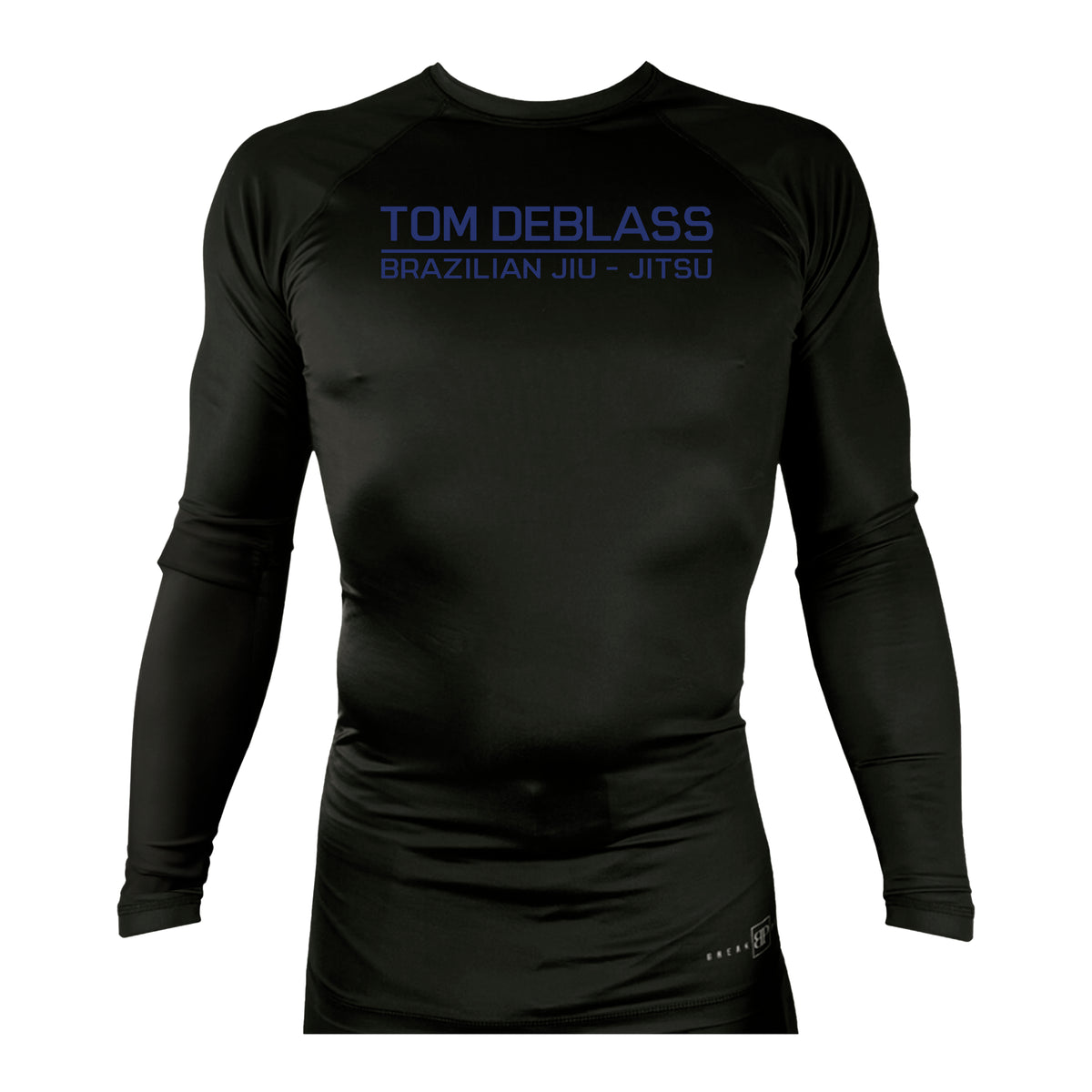 Tom DeBlass All Black Custom Rash Guards Long Sleeve #8003