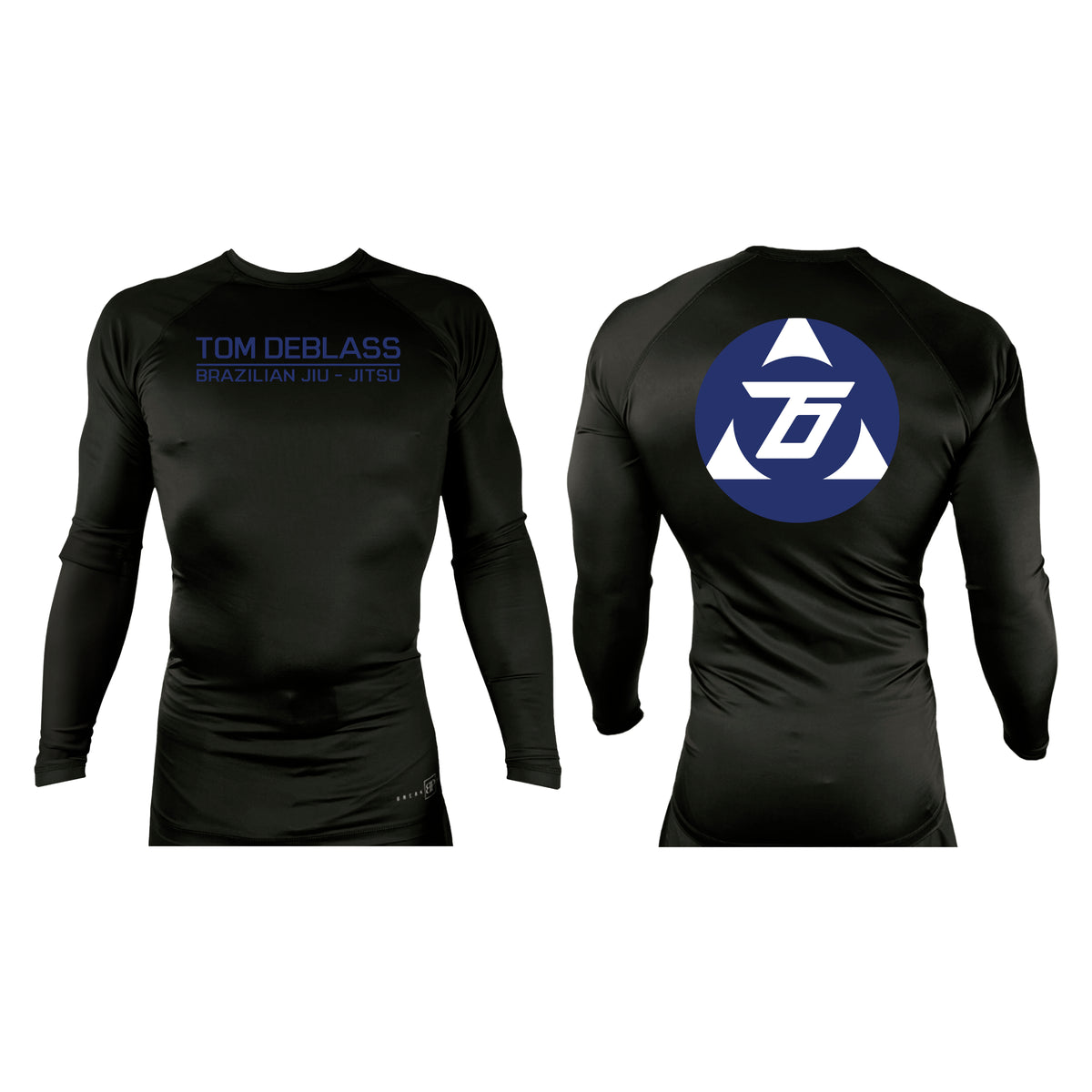 Tom DeBlass All Black Custom Rash Guards Long Sleeve #8003