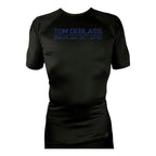 Tom DeBlass All Black Custom Rash Guards Short Sleeve #8003