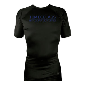 Tom DeBlass All Black Custom Rash Guards Short Sleeve #8003