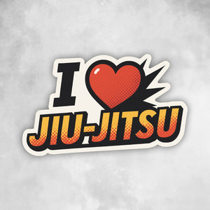Break Point I Love Jiu-Jitsu Custom Sticker (3 in)