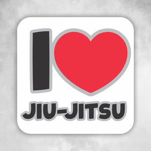 Break Point I Love Jiu-Jitsu 2 Custom Sticker (3 in)