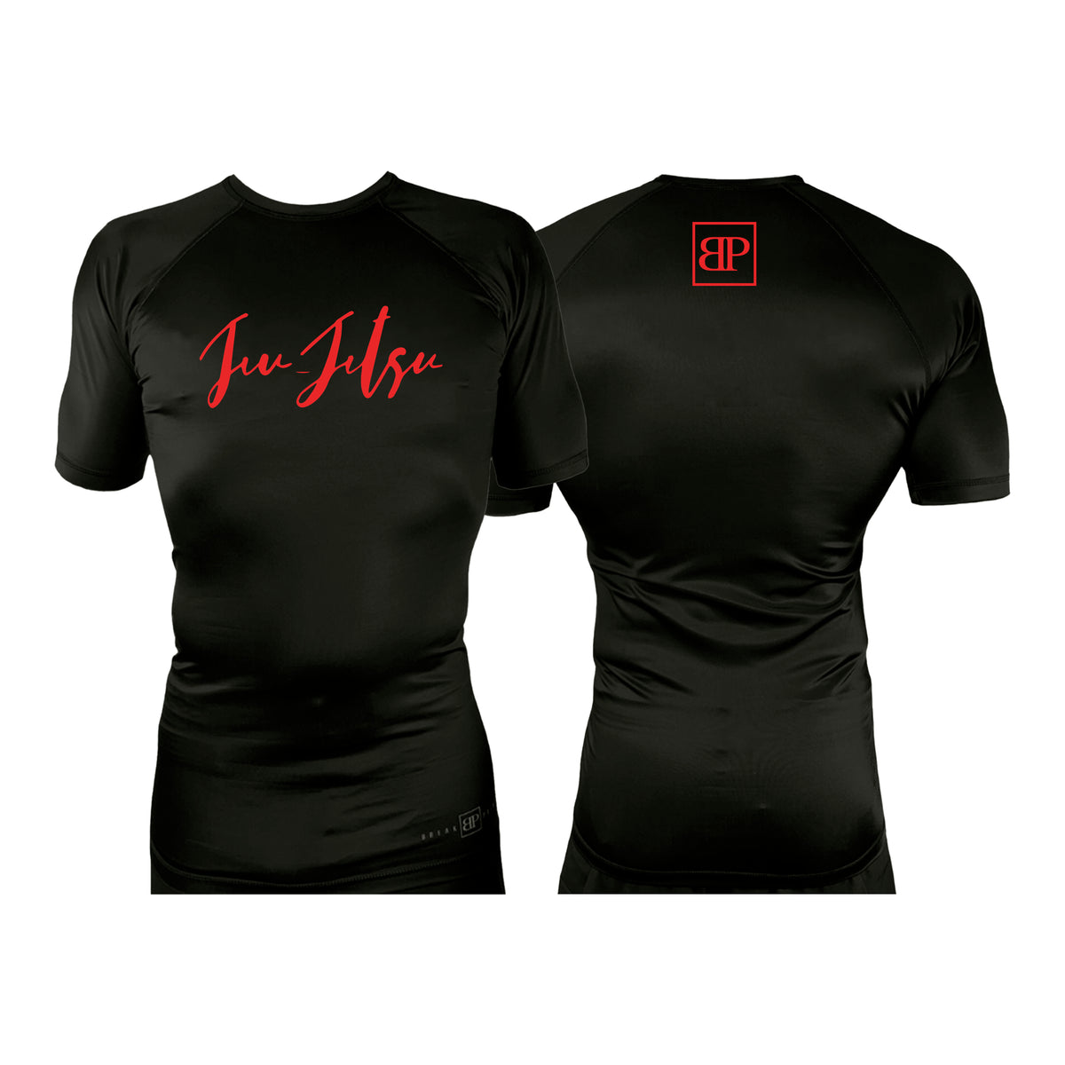 Break Point All Black Custom Rash Guards Short Sleeves
