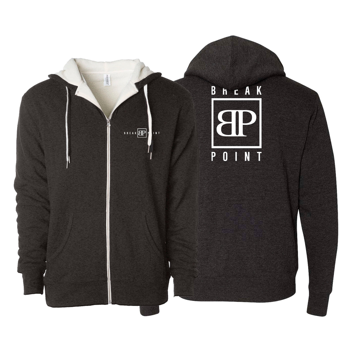 Break Point Sherpa Lined Zip-Up Hoodie