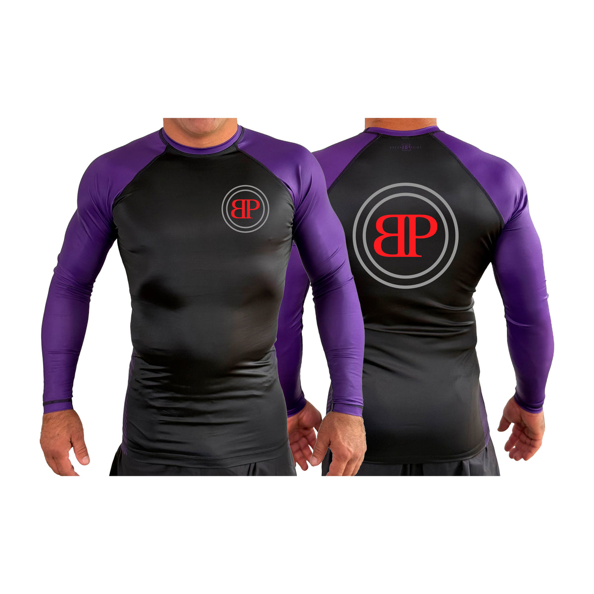 Break Point Classic All Black Ranked Long Sleeve Rash Guards