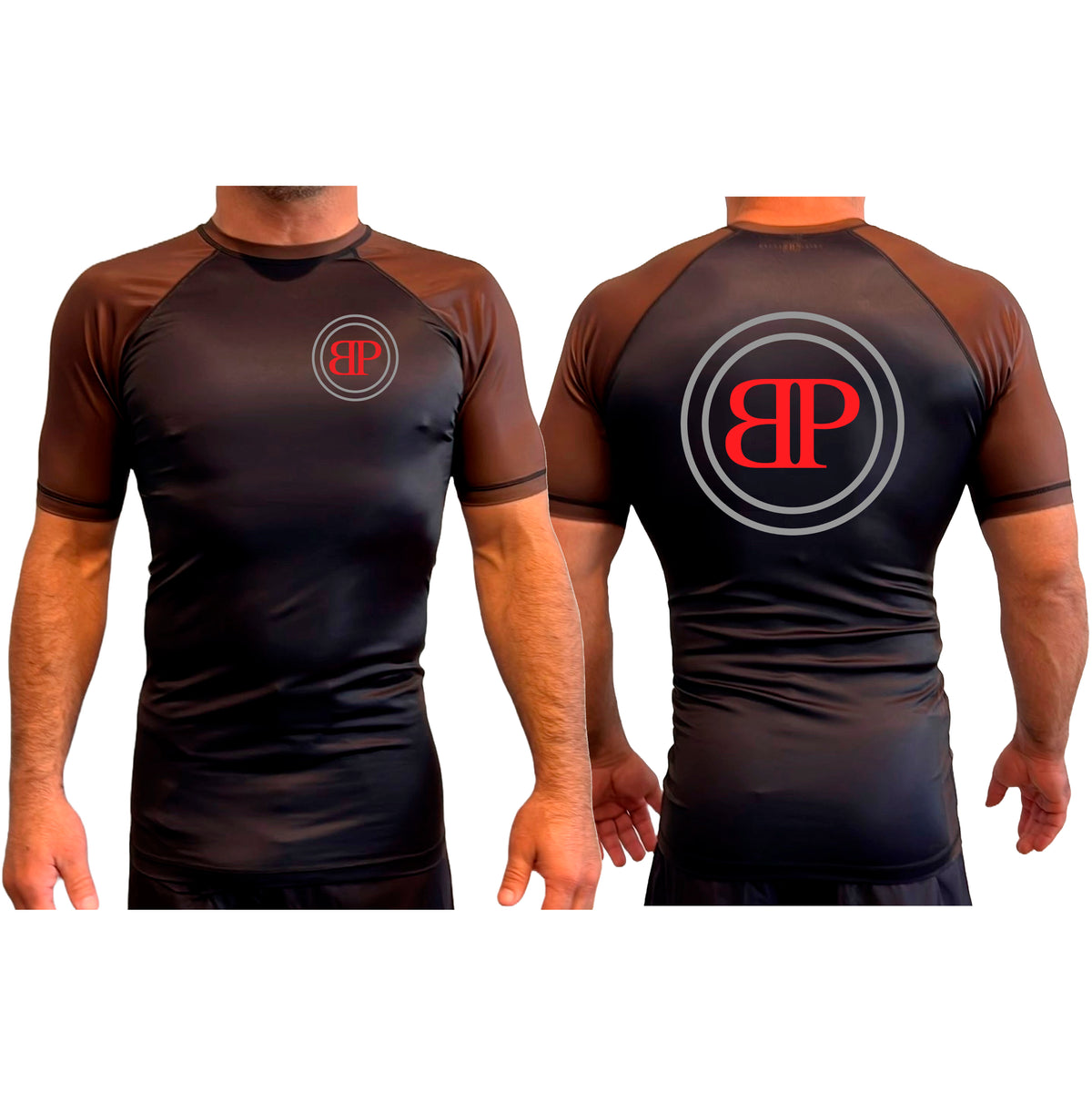 Break Point Classic All Black Ranked Short Sleeve Rash Guards