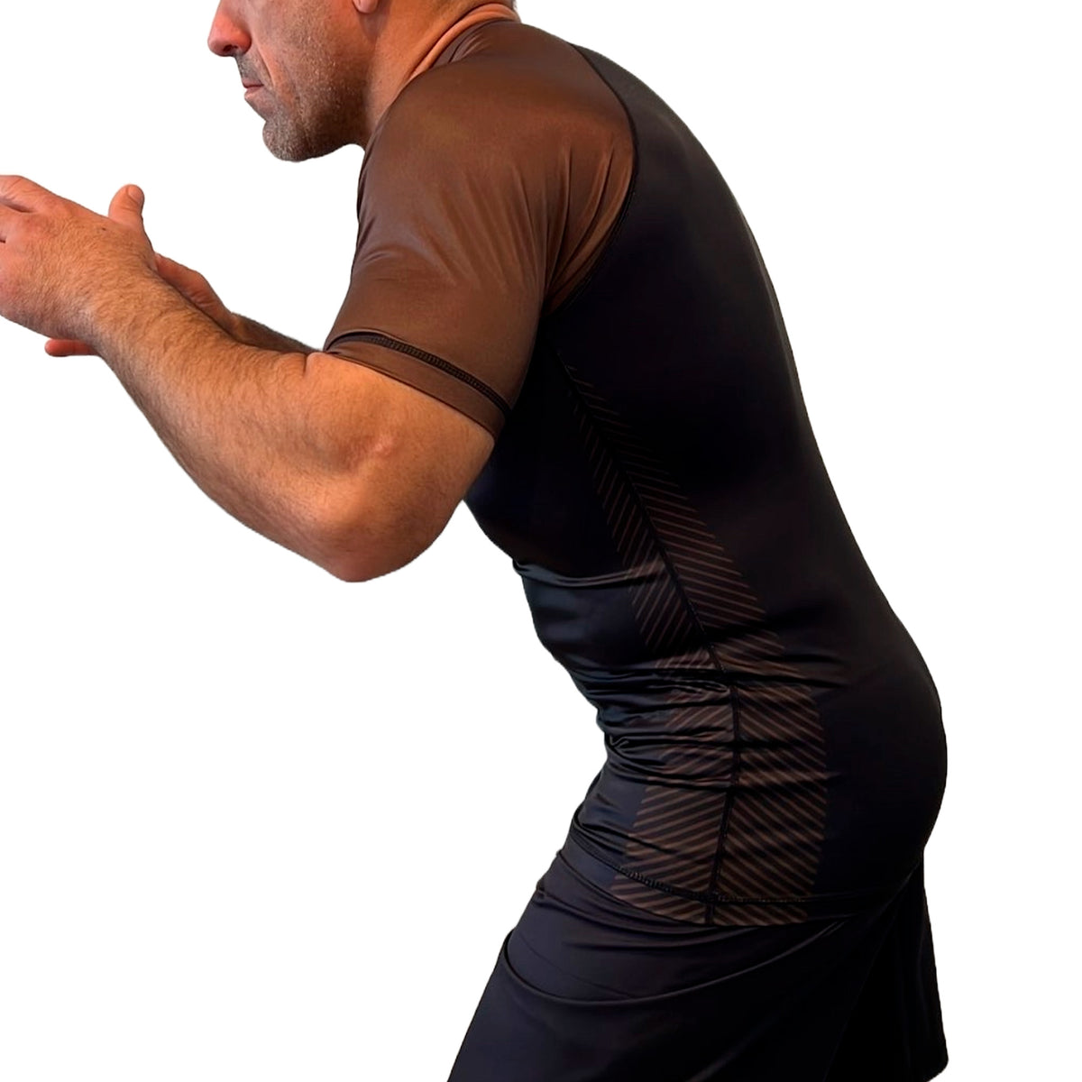 All Black Ranked Short Sleeve Rash Guards
