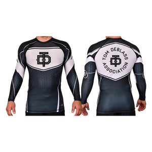 Tom DeBlass Association Academy Rash Guards Black/White