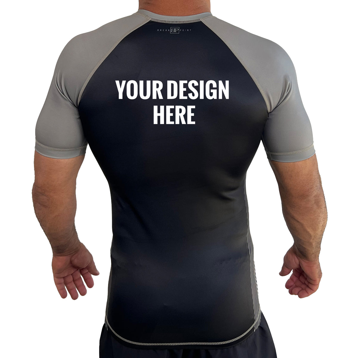All Black Ranked Short Sleeve KIDS Rash Guards