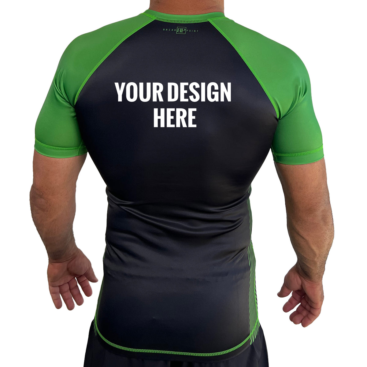 All Black Ranked Short Sleeve KIDS Rash Guards