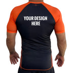 All Black Ranked Short Sleeve KIDS Rash Guards