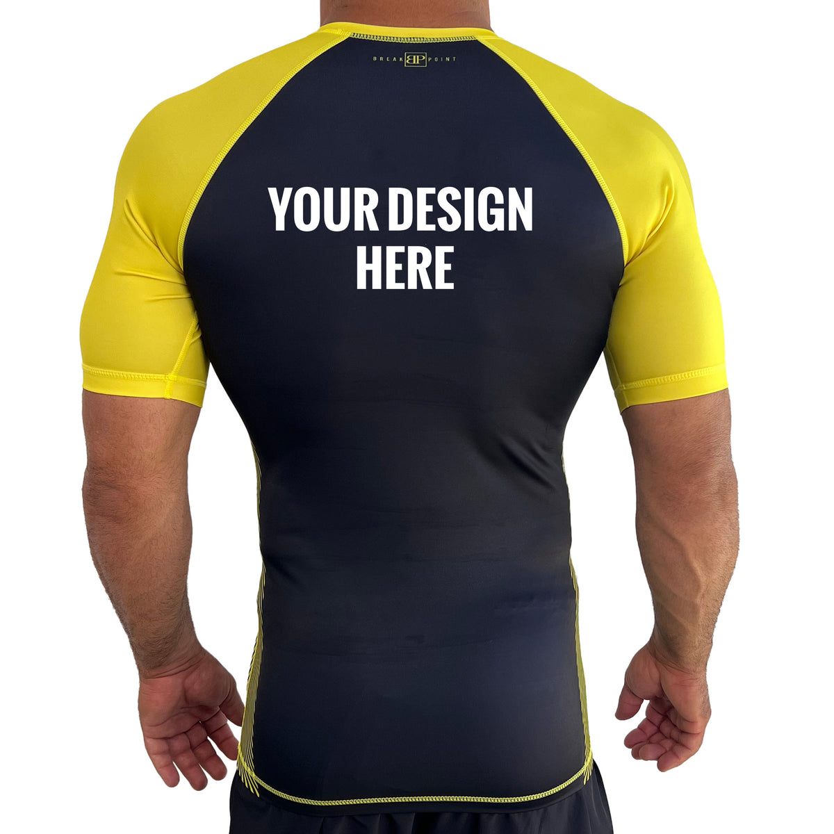 All Black Ranked Short Sleeve KIDS Rash Guards