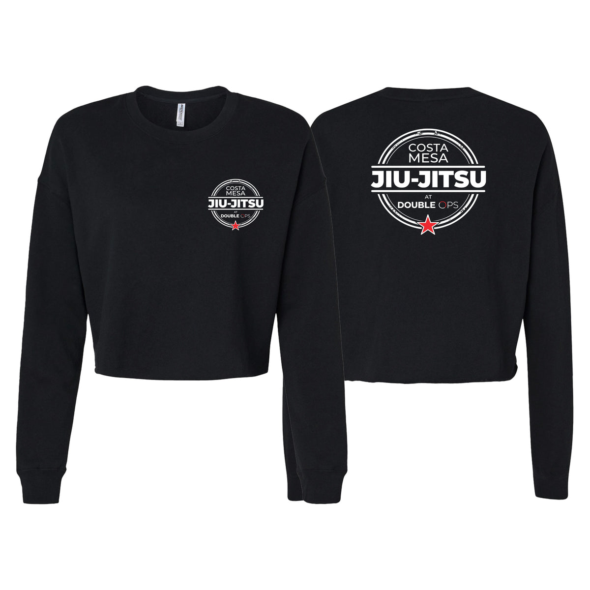 Costa Mesa Jiu Jitsu Women's Cropped Crewneck Sweatshirt #8014 A