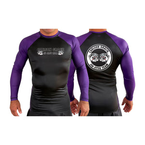 Carlson Gracie Team All Black Ranked Long Sleeve Rash Guards
