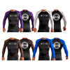 Carlson Gracie Team All Black Ranked Long Sleeve Rash Guards