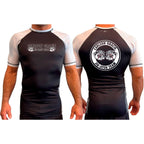 Carlson Gracie Team All Black Ranked Short Sleeve Rash Guards