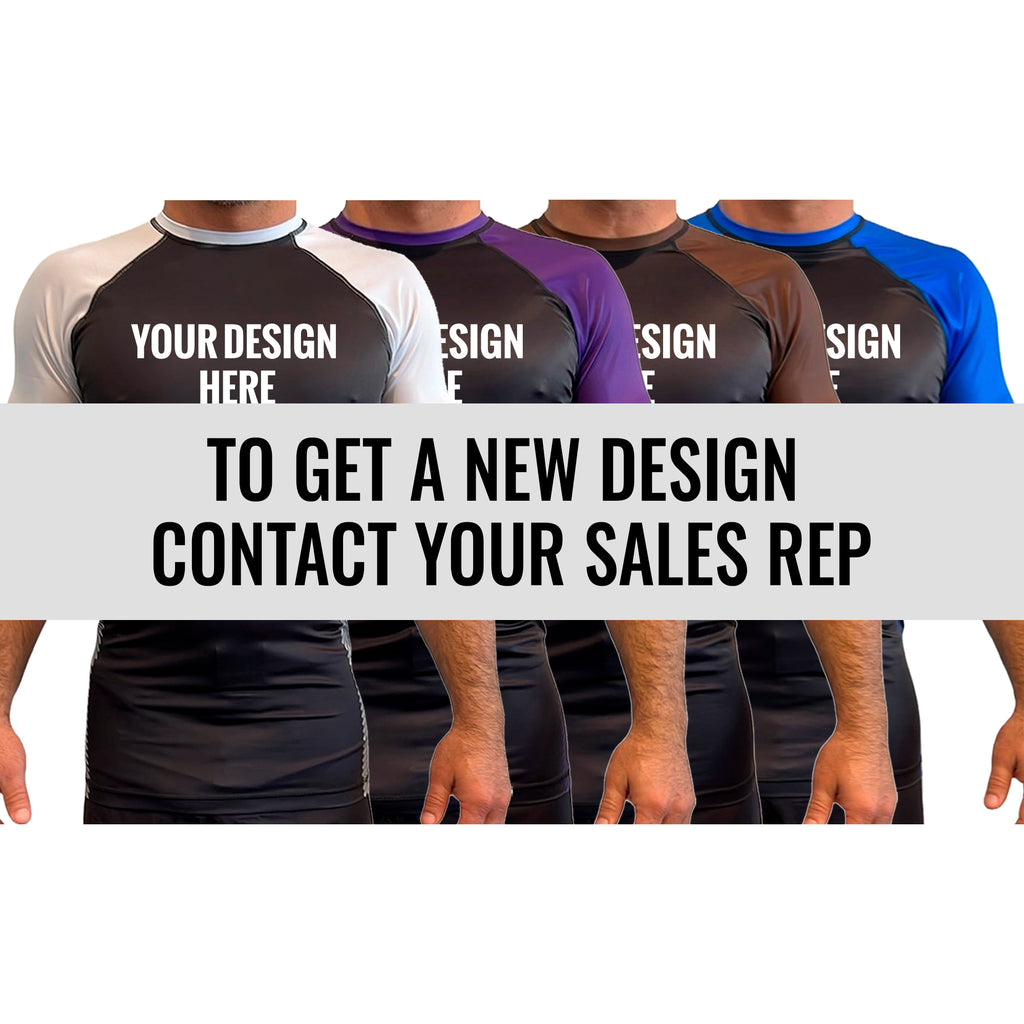 All Black Ranked Short Sleeve Rash Guards