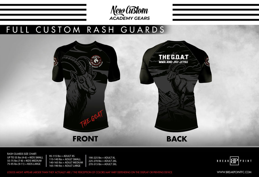 Misfit Brazilian Jiu Jitsu full custom rash guard