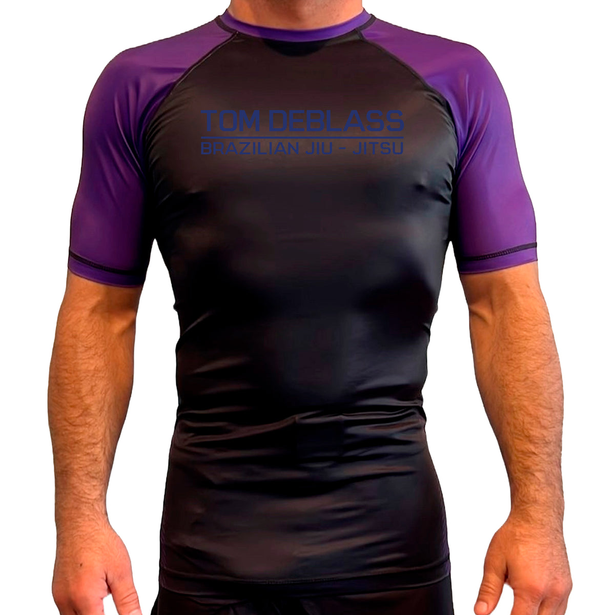 Tom DeBlass All Black Ranked Short Sleeve Rash Guards #8003