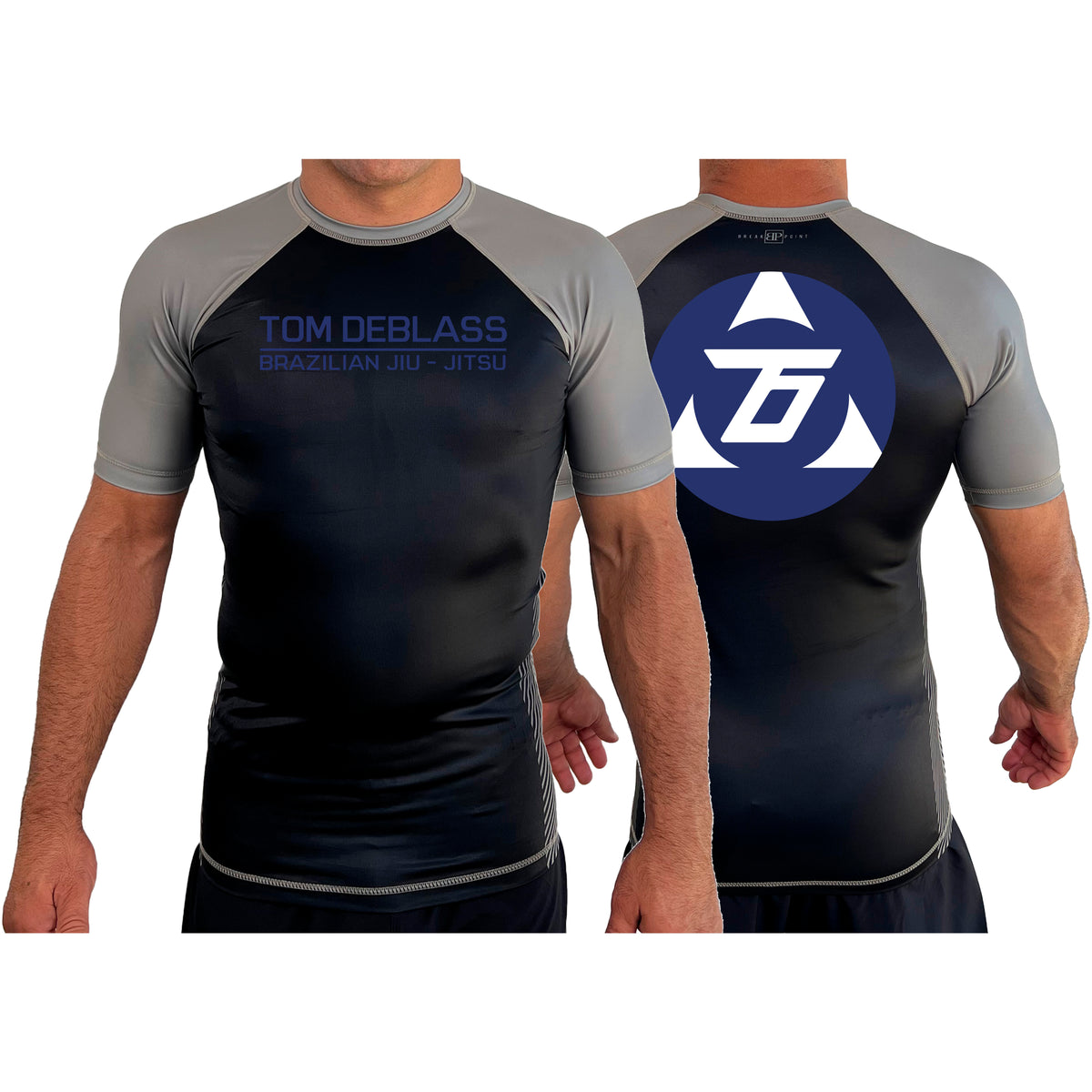 Tom DeBlass All Black Ranked Short Sleeve Rash Guards  #8003